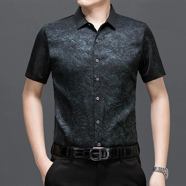 Haut de chemise imprimé manches courtes pour hommes