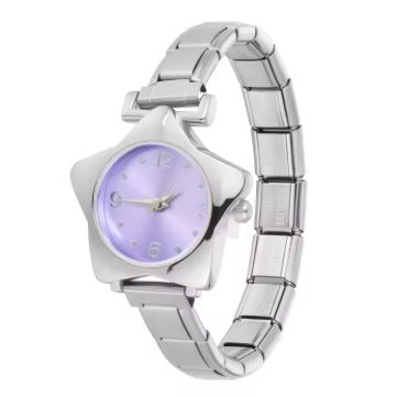Bracelet de montre en acier inoxydable cinq étoiles coloré