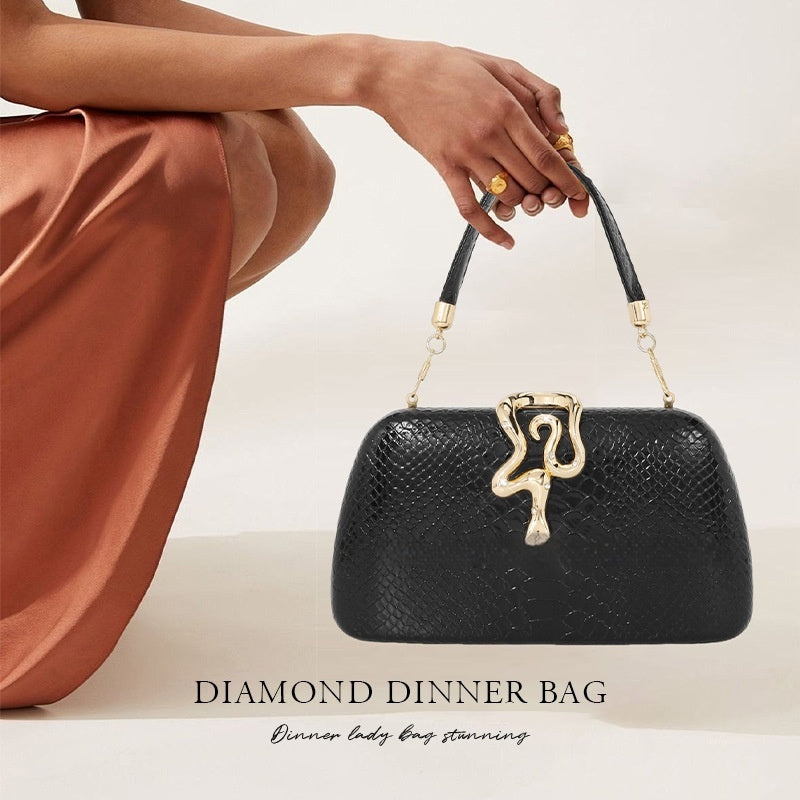Femmes Stylish Snake-Print Tote du soir avec un flair européen-américain sophistiqué