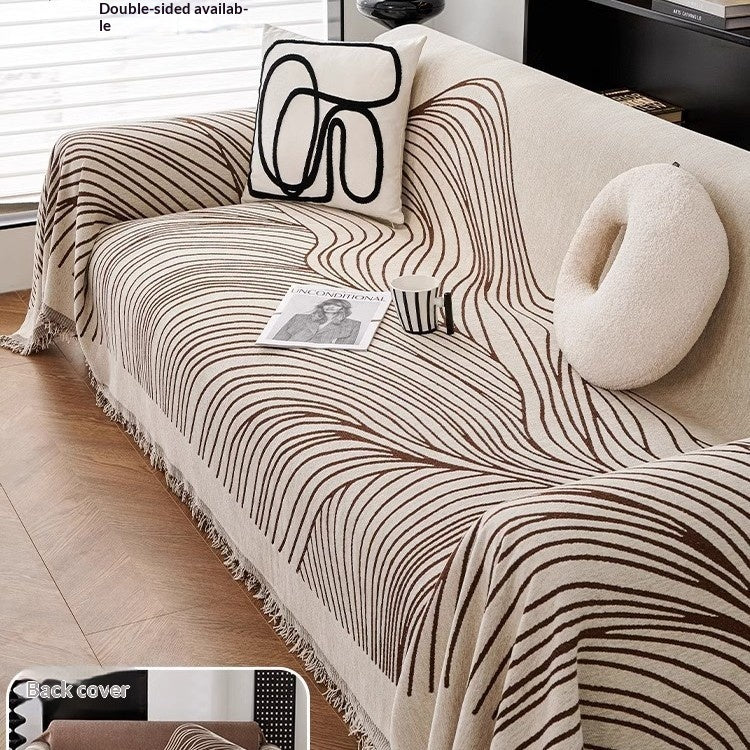 Couverture de canapé anti-chat avec lignes épuréesuniversal pour toutes les saisons comprend un canapé Cush