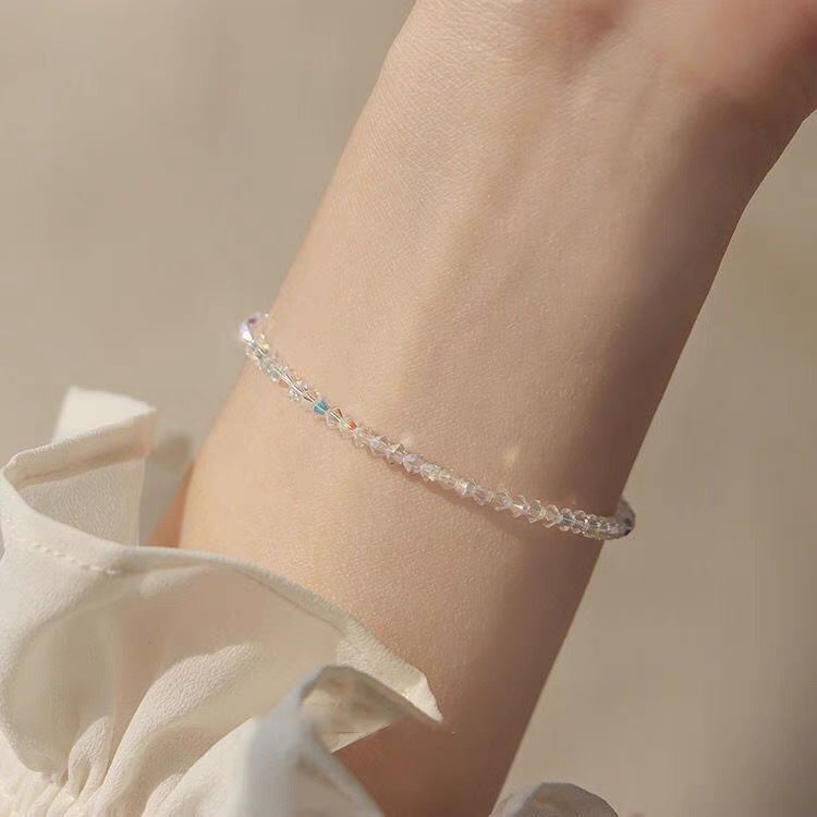 Printemps et été cristal Bracelet Niche Design Gris clair de lune violet Asai Améthyste Bracel