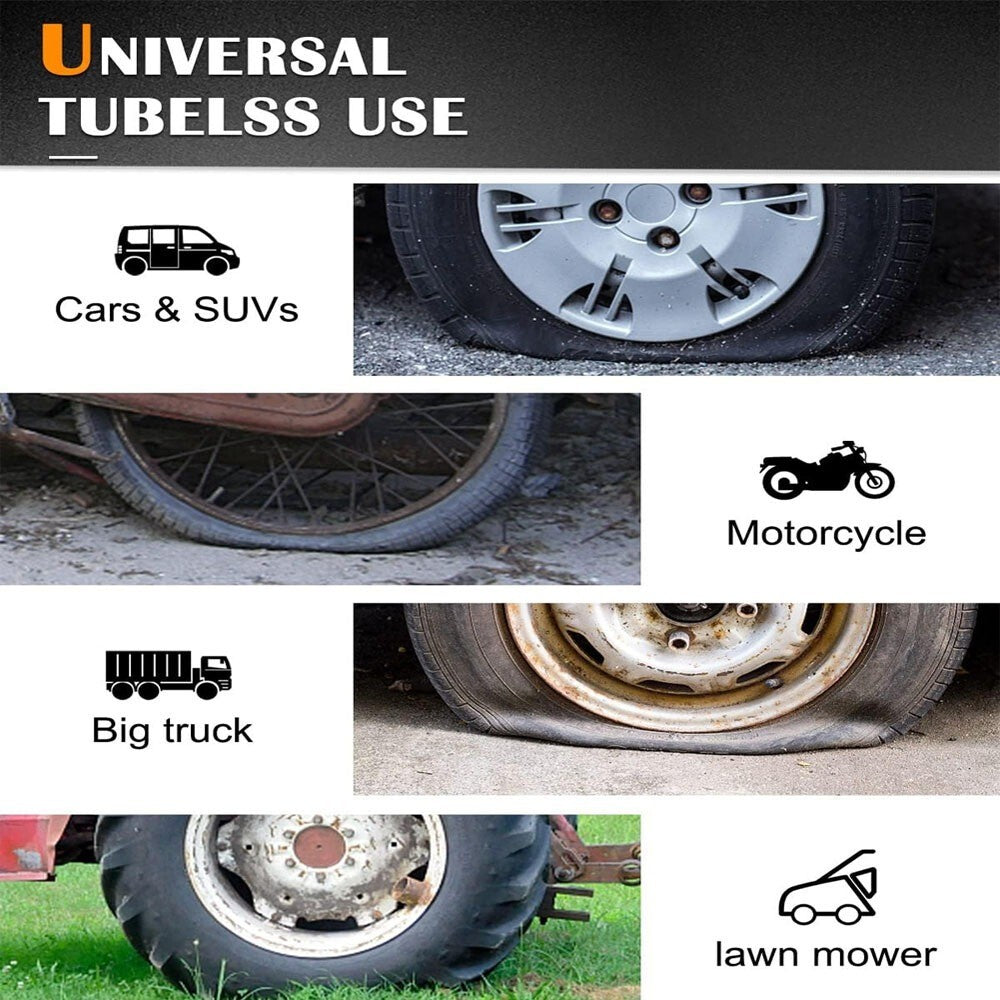 68Pcs lourd de série pneumatique Poncture Kit de réparation Outil Tubeless voiture bande de roulement de pneus
