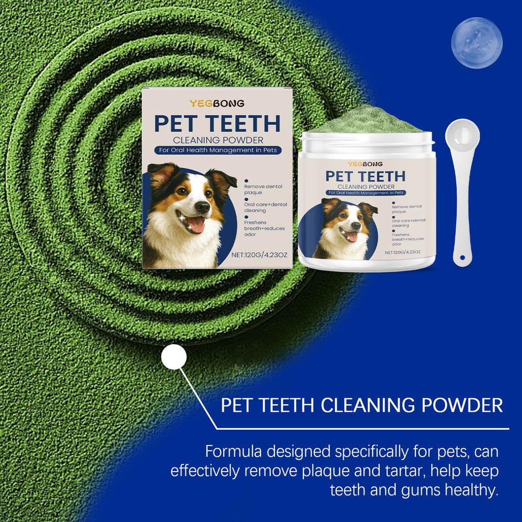 Poudre de nettoyage de dents de chien