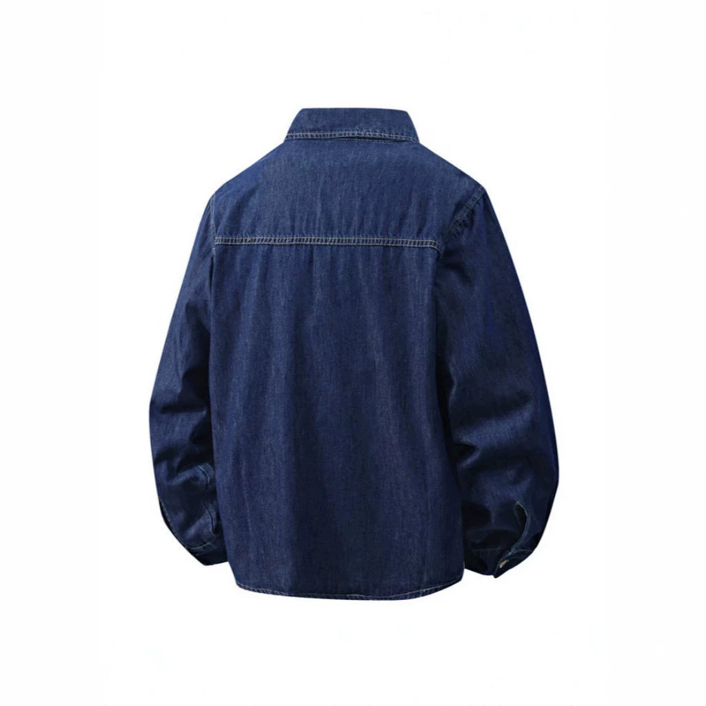 Veste Homme Vintage Denim à manches longues style américain