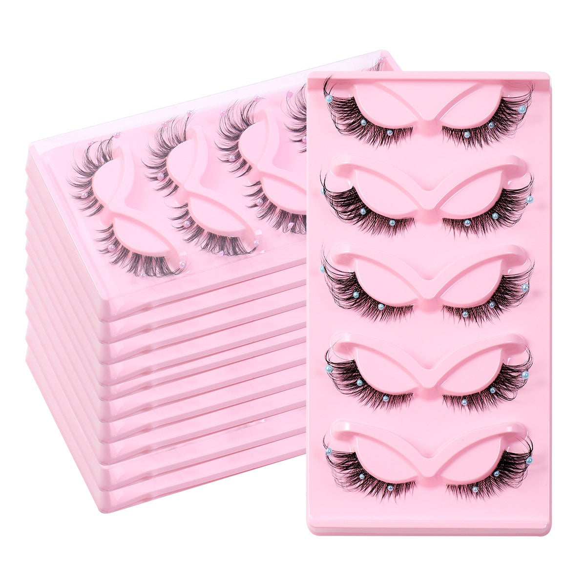 5 paires de faux cils cils Cluster d'extension
