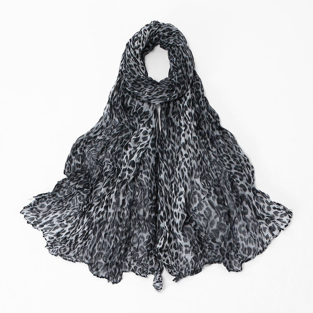 Twisted-pattern coton-lin longue écharpe femmes Vêtements de dessus Châl