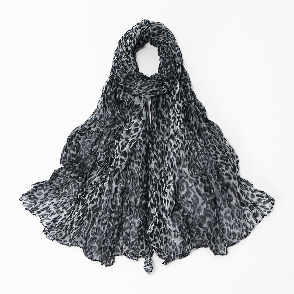 Twisted-pattern coton-lin longue écharpe femmes Vêtements de dessus Châl