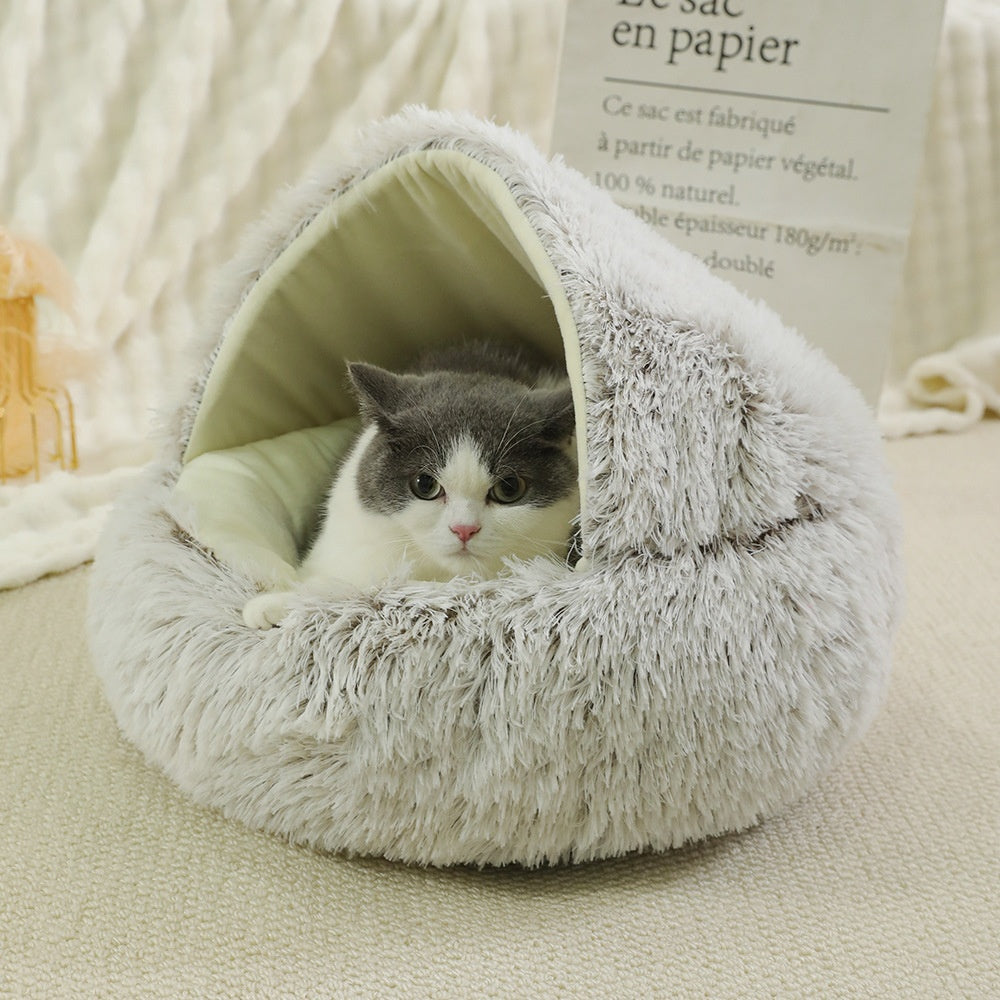 Lit de chat semi-fermé Nest Shell