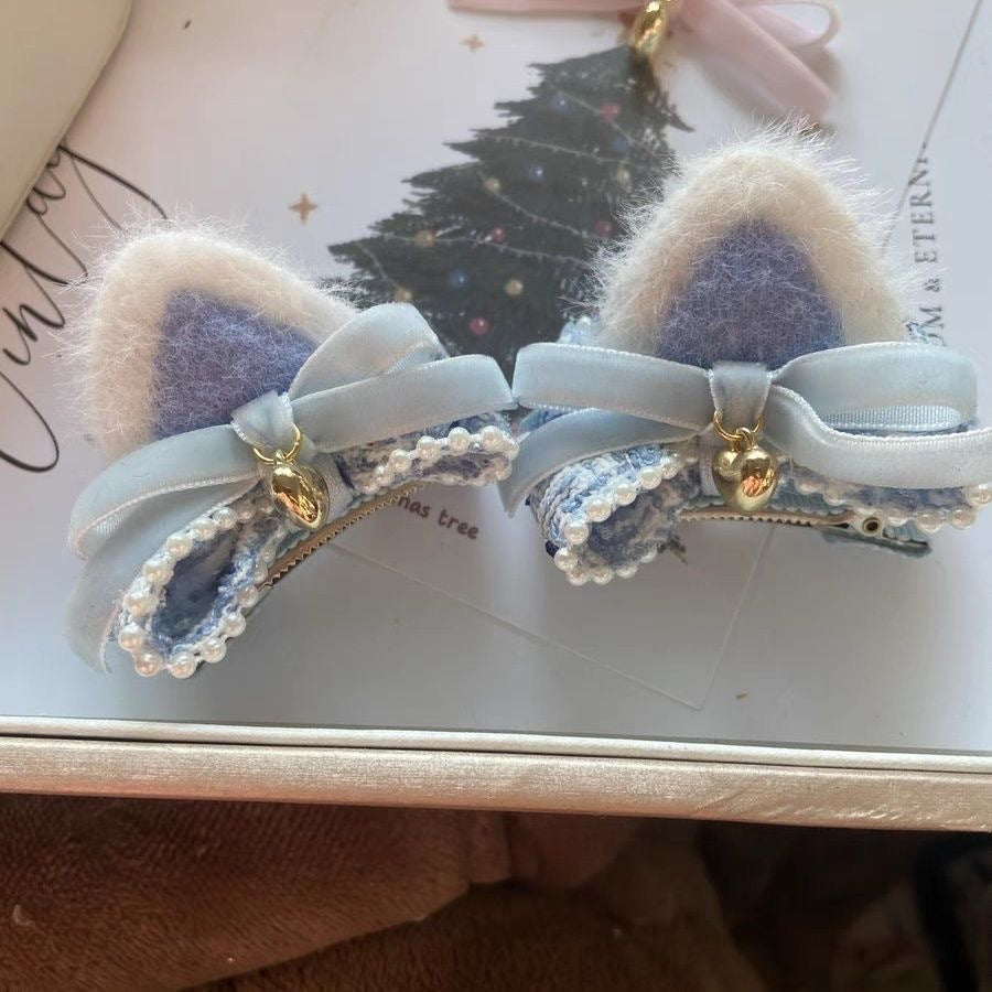 Clip mignon pour les cheveux de l'arc de chat