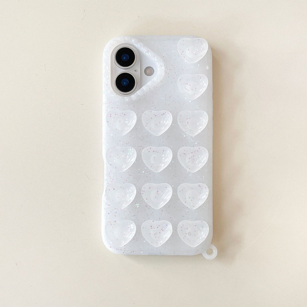 L'amour-thème Glitter Suction Cup cas téléphone approprié pour