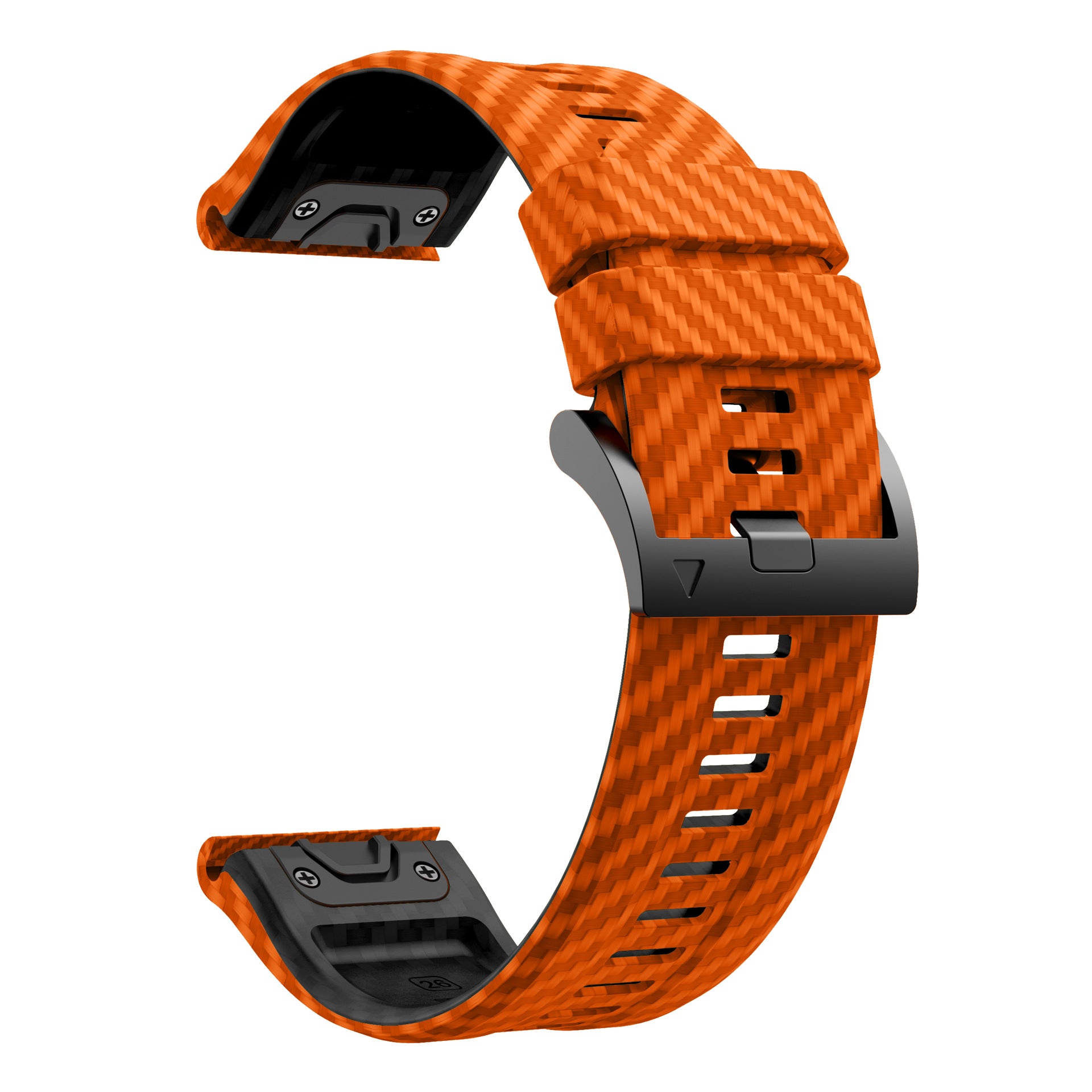 Bracelet de montre en silicone avec texture fibre de carbone