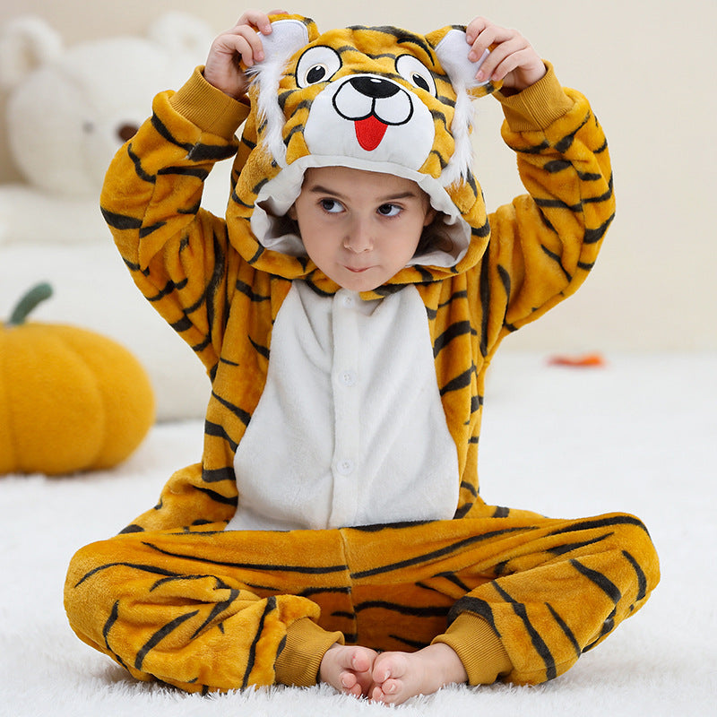 Cartoon animal onesies pour les enfants plus âgés costumes de performance Halloween