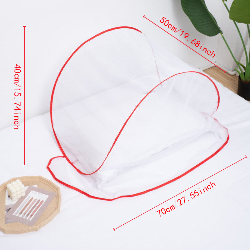 Tête Mosquito Net Portable Oreiller pliable Mosquito Tente Mesh Anti Mosquito Couverture de sommeil Fo