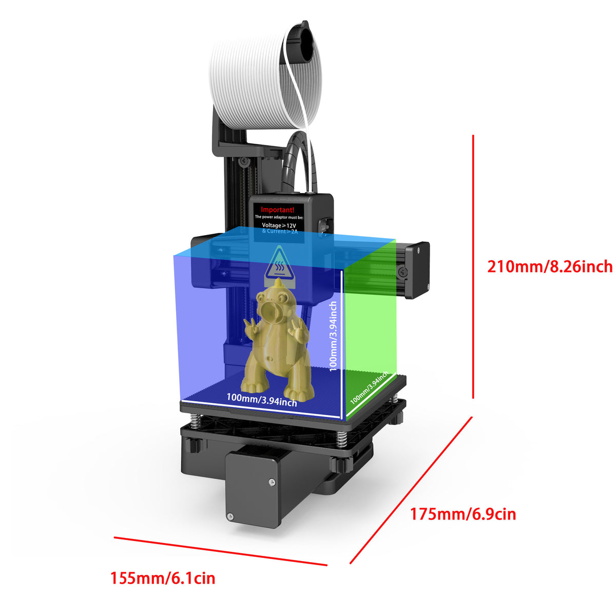 EasyTreed 3D Printer K10 Entry-level Use TPU PLA 175mm