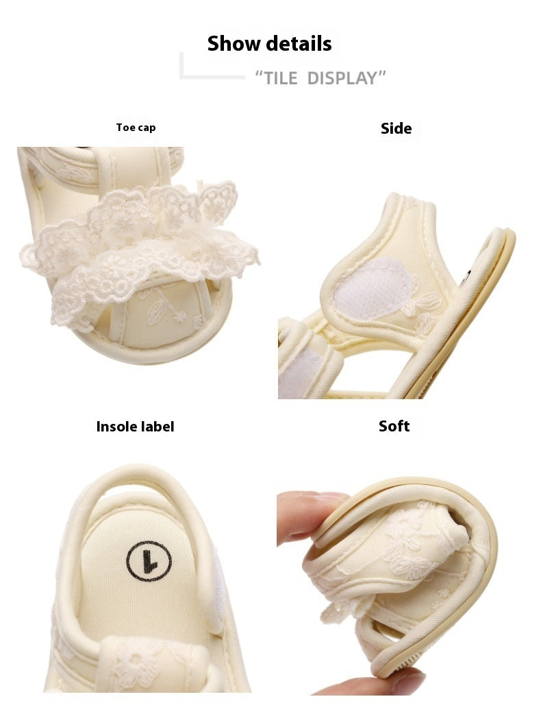 Bébé Anti-give A Kick Chaussures pour tout-petits Sandales Dentelle Bow
