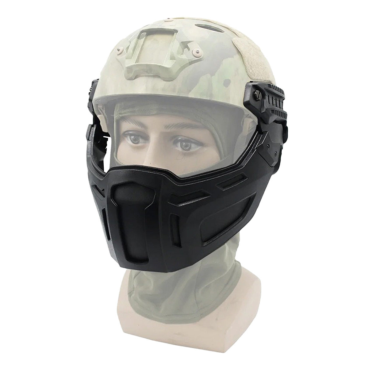 Casque tactique demi-masque visage Tactics extérieurs Pliage