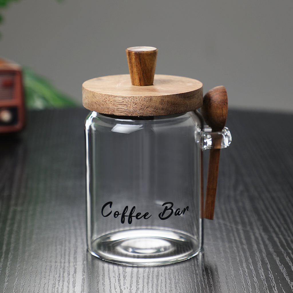 1 Pcs 18,5 Pots de café en verre OZ avec cuillères