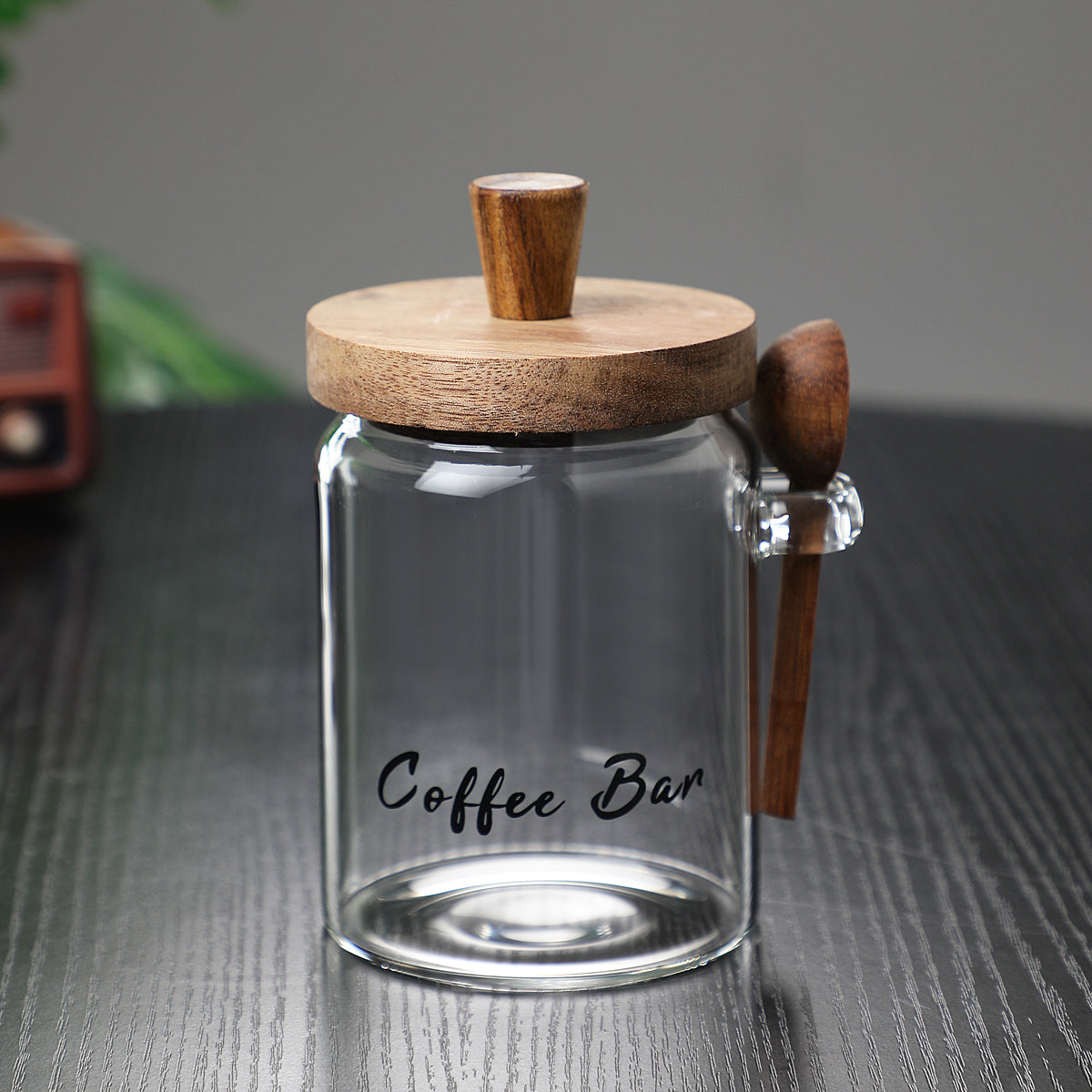 1 Pcs 18,5 Pots de café en verre OZ avec cuillères