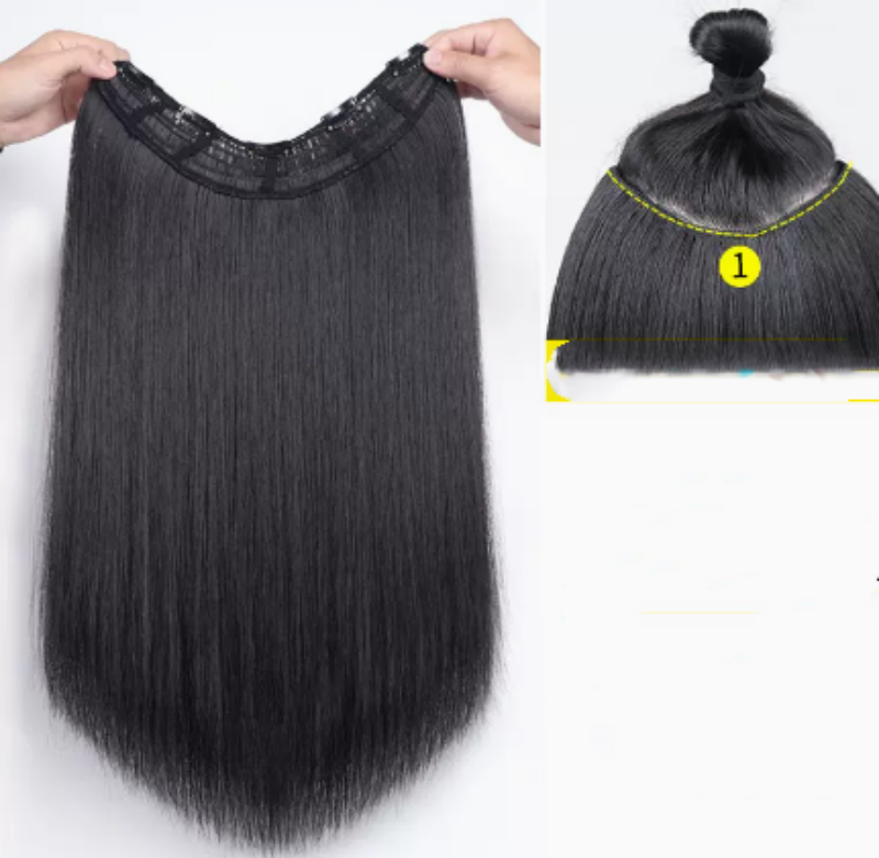 Coiffure longue droite pour femme sans marque