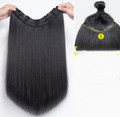 Coiffure longue droite pour femme sans marque