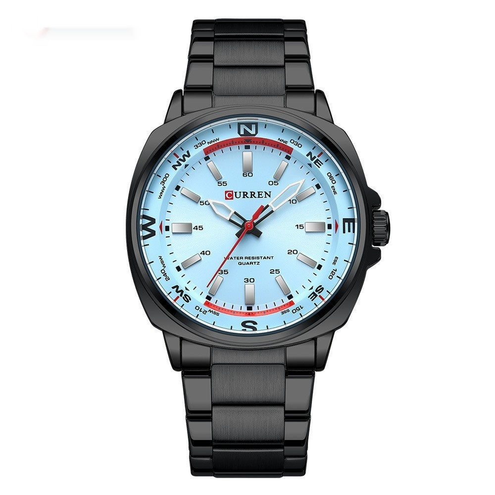 Bracelet en acier tendance Casual Business Hommes Montre Quartz