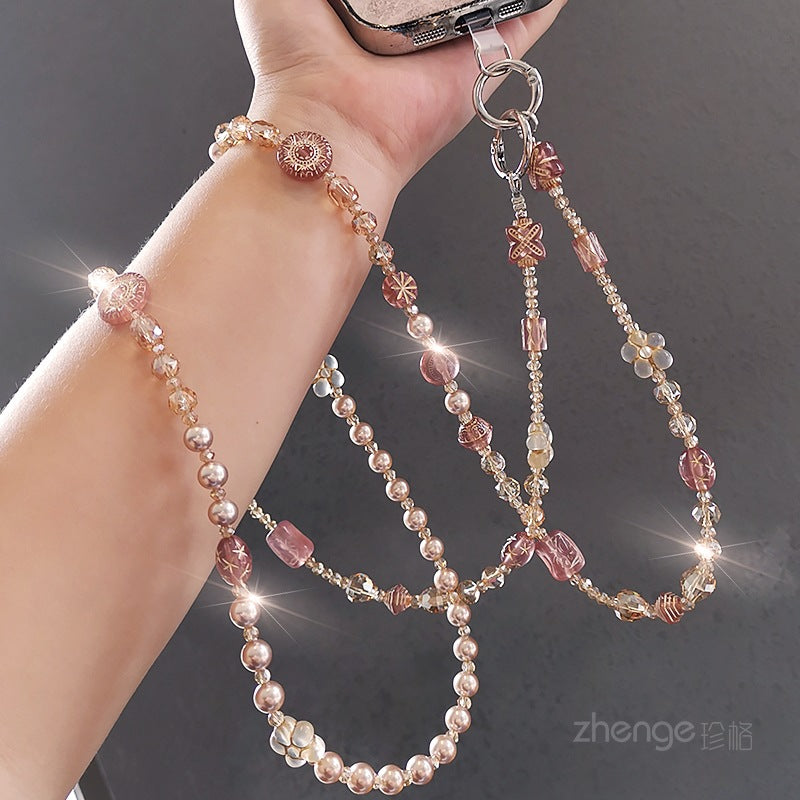 Retro Beaded Crossbody Phone Chain Lanyard