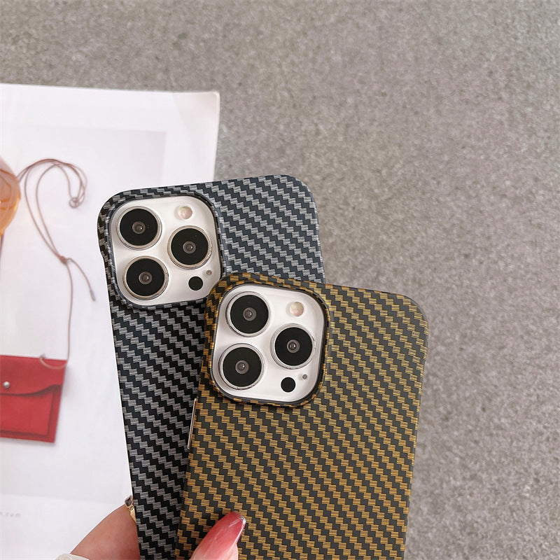 Boîtier de téléphone sans cadre en fibre de carbone