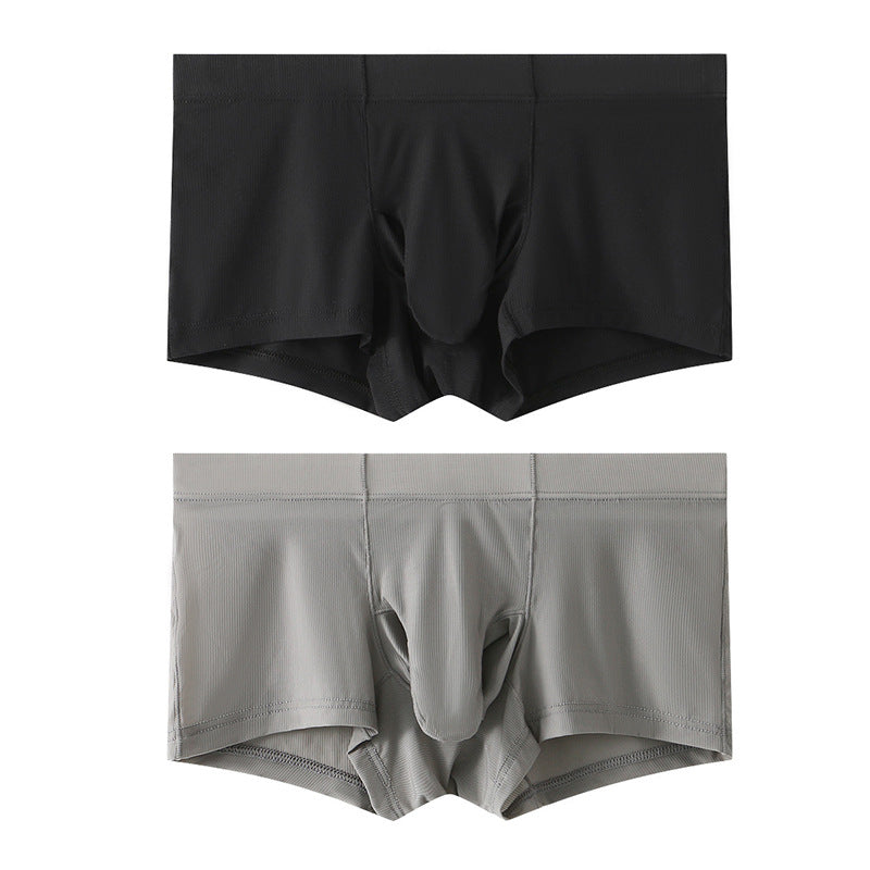 Sous-vêtements Hommes Bullet Separation Eléphant Nez Silk Masque de soie de glace rayé Couleur solide Hommes Zh