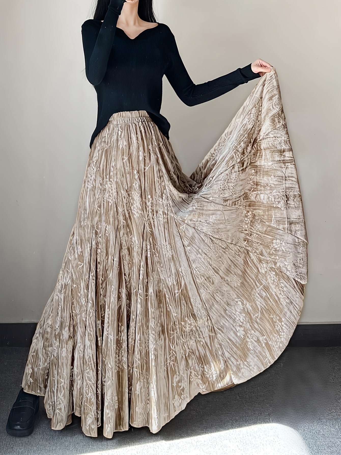 Robe de sirène émaillée vintage en couleur unie