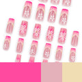 Court Ombre Square Nail sur les ongles de presse