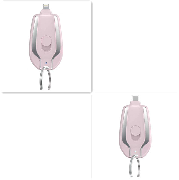 Porte-clés Banque de recharge sans fil Portable 1500 Mah Alimentation d'urgence Téléscopique Petit M