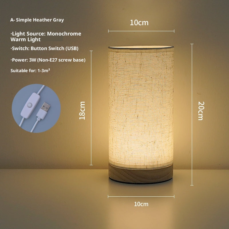 Creative Floral lampe de table tissu étude chambre dormir côté lit lampe atmosphère Remote Co