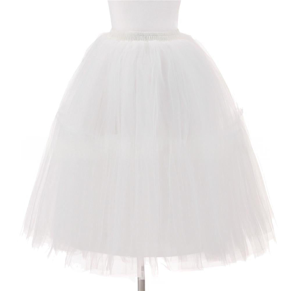 Jupe européenne et américaine à 6 couches Tulle plissée
