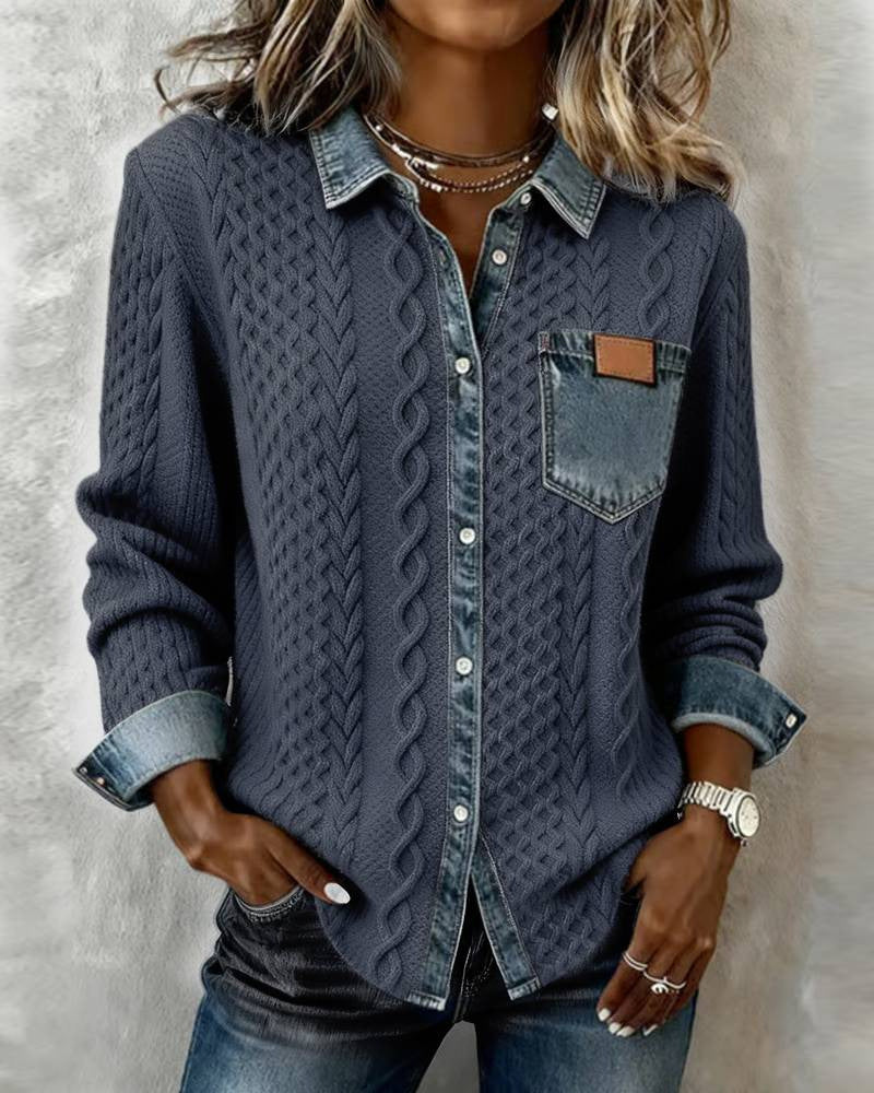Chemise de Denim de style européen et américain pour femmes