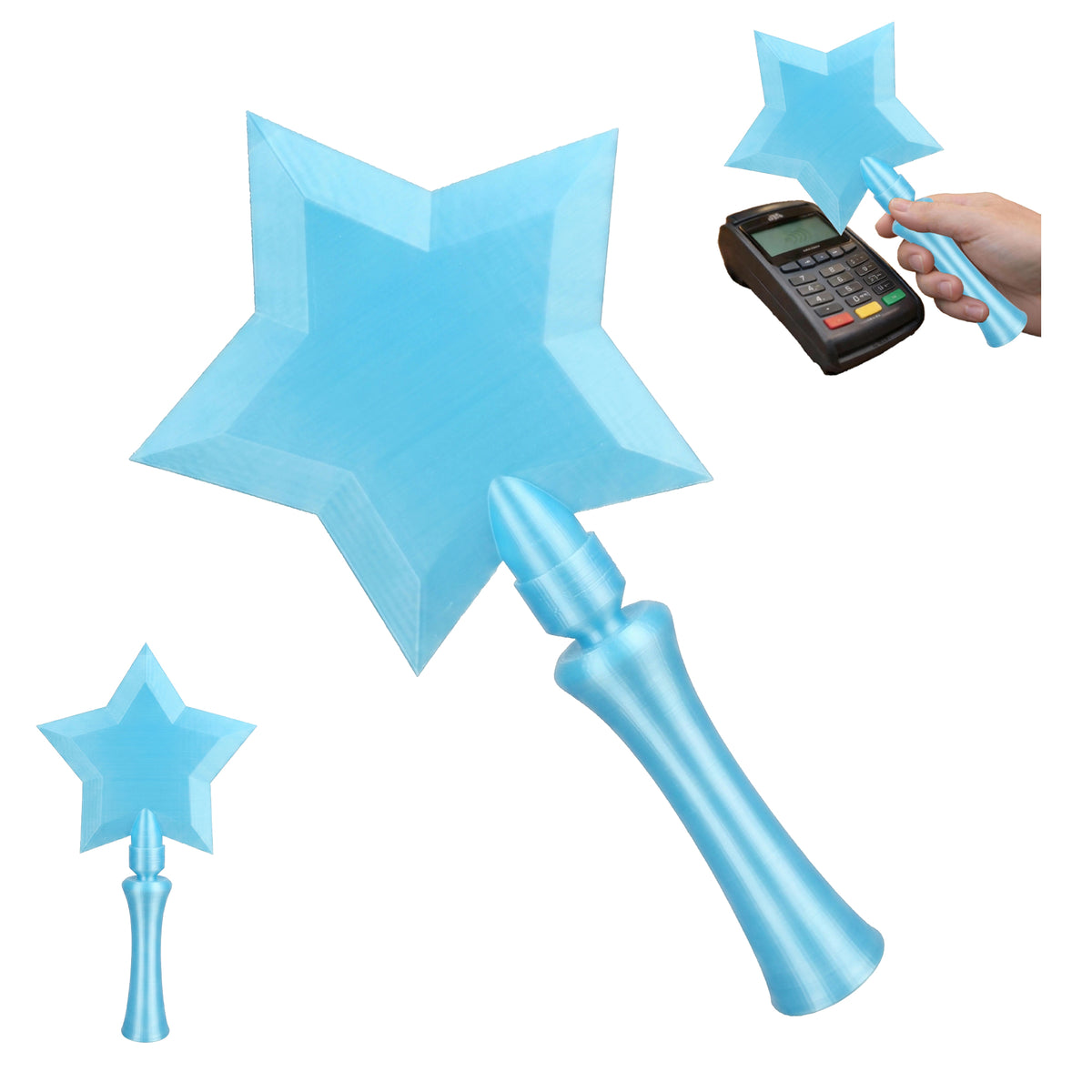 Porte-carte 3D imprimé Star Wand sans contact