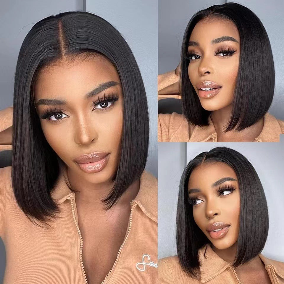 Women High Temperature Silk Short Straight Wig