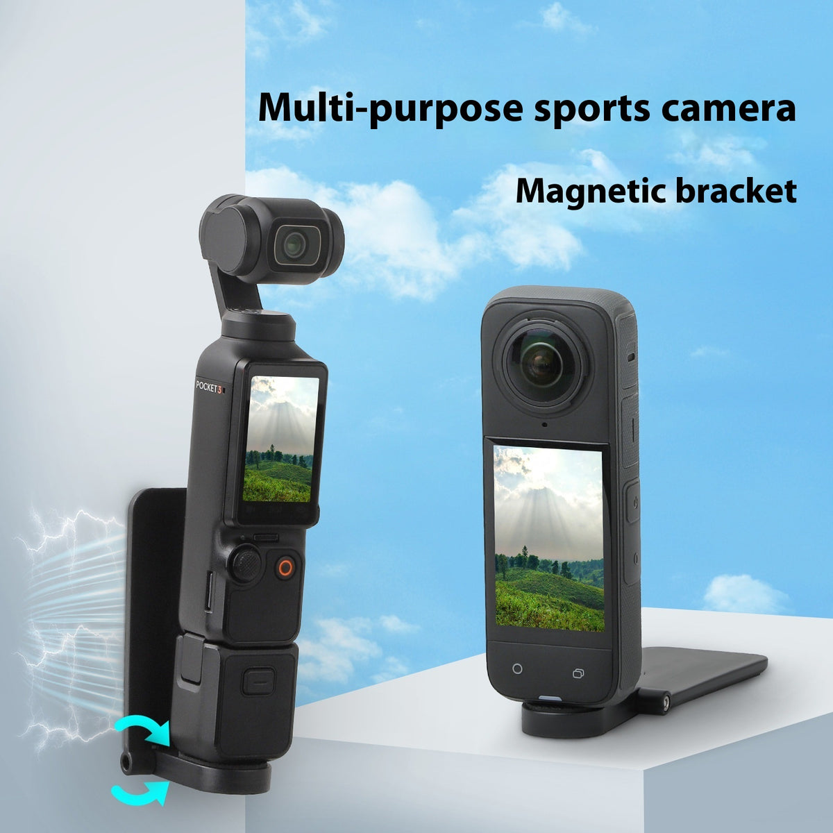 Magnetic Stand Base Portable Handle Adjustable Angle Desktop Camera Accessories