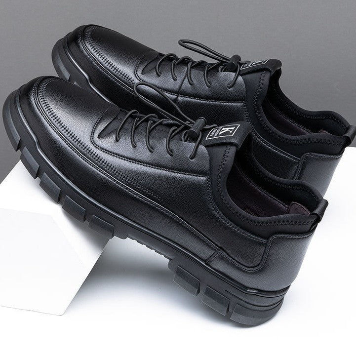 Chaussures en cuir formelle d'affaires Casual Noir