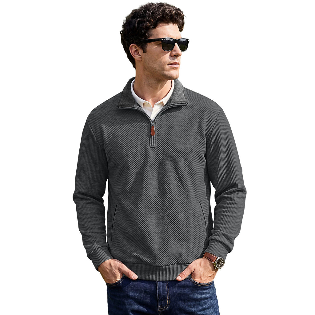Texture masculine Collier Jacquard Top Commerce extérieur TK American Spring and Autumn Zipper Pocke