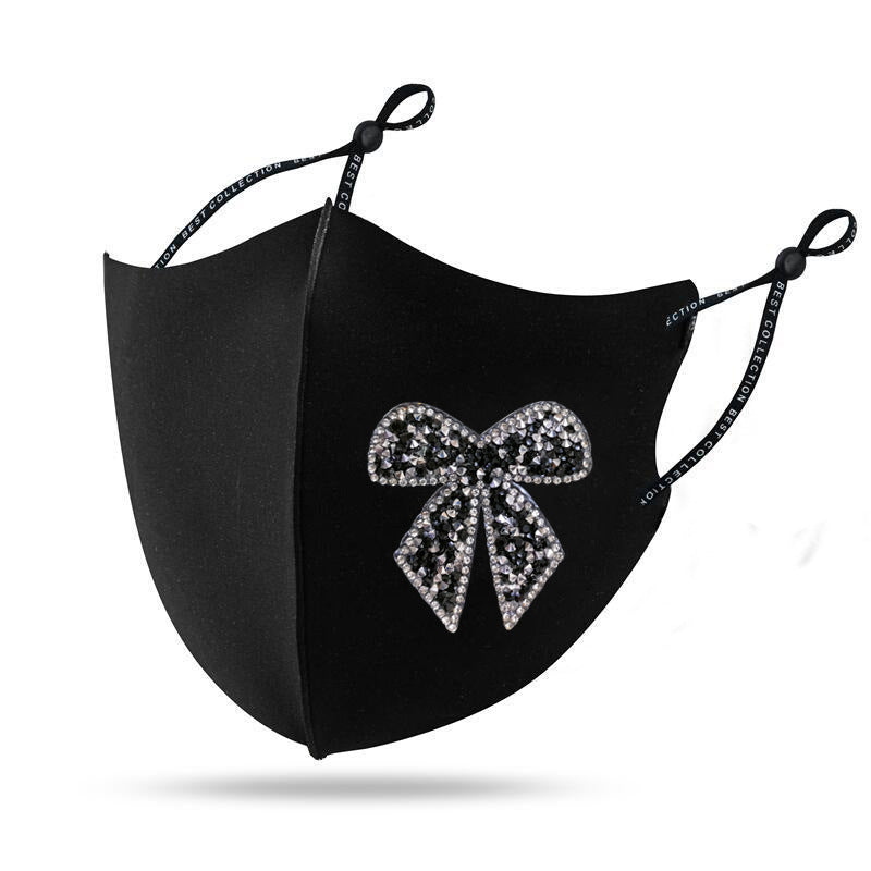 Masque Diamond Shiny Diamond Bow Masque de vêtements créatifs