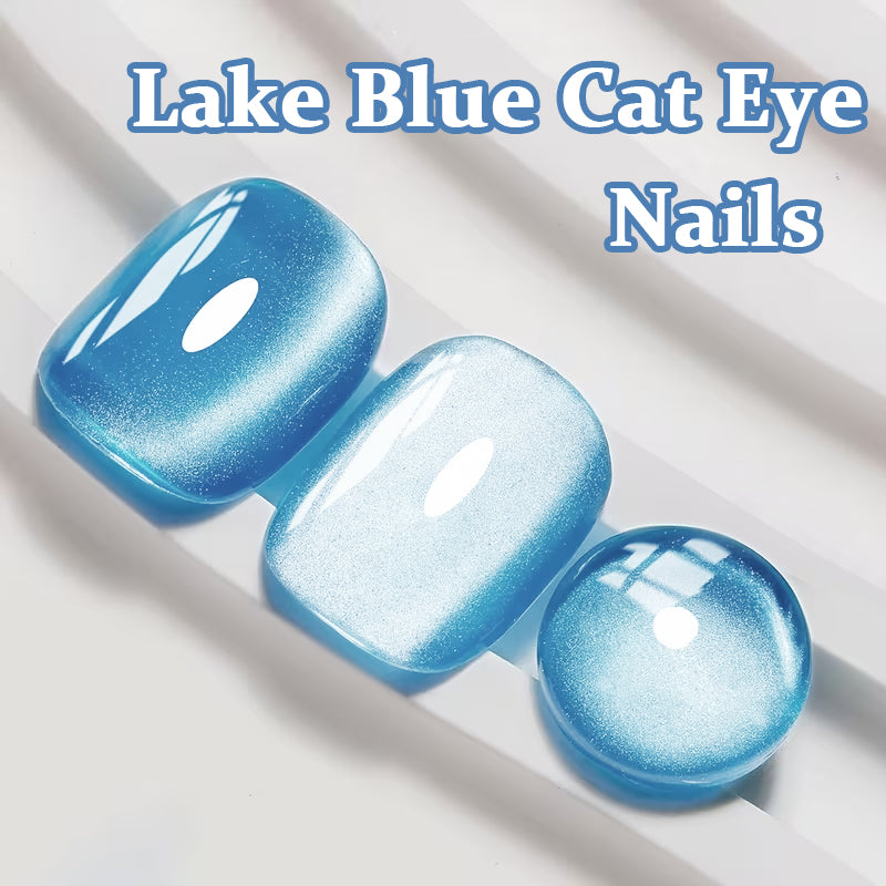 MS RAINBOW AURORA CAT EYE GEL 01 12ML bleu lac Shimmer cristal Chat oeil UV gel de ongles facile M