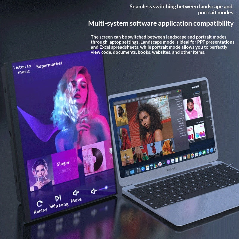 Le moniteur portable étend votre ordinateur portable avec un affichage secondaire pratique