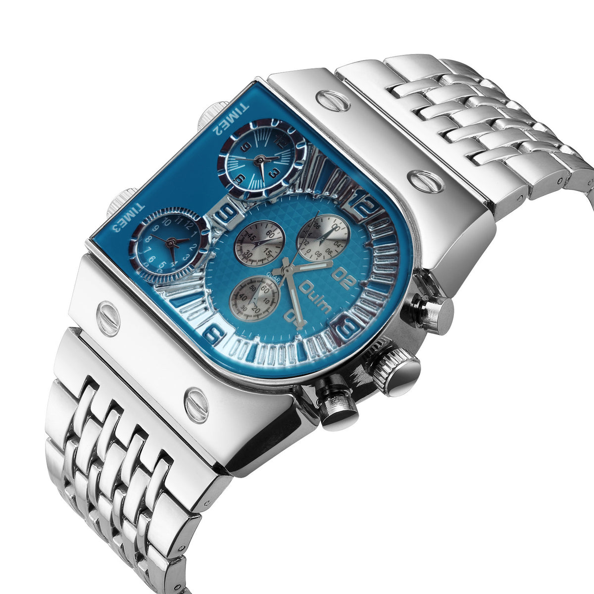 Lumineux hommes montre bracelet en acier Casual Gold