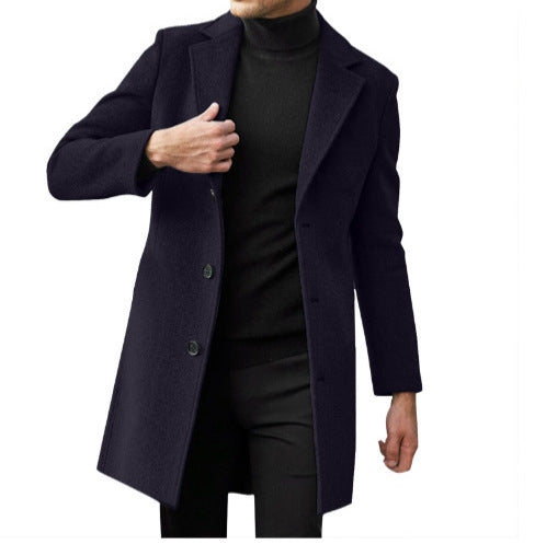 Vêtements de dessus en laine à manches longues pour hommes
