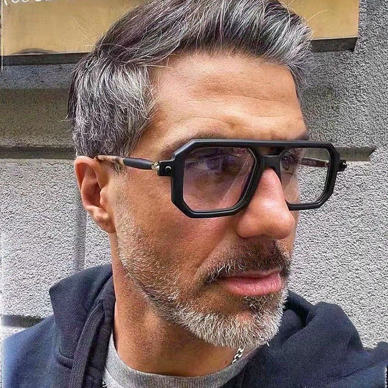Style Mode Lunettes de soleil carrées épaisses pour hommes