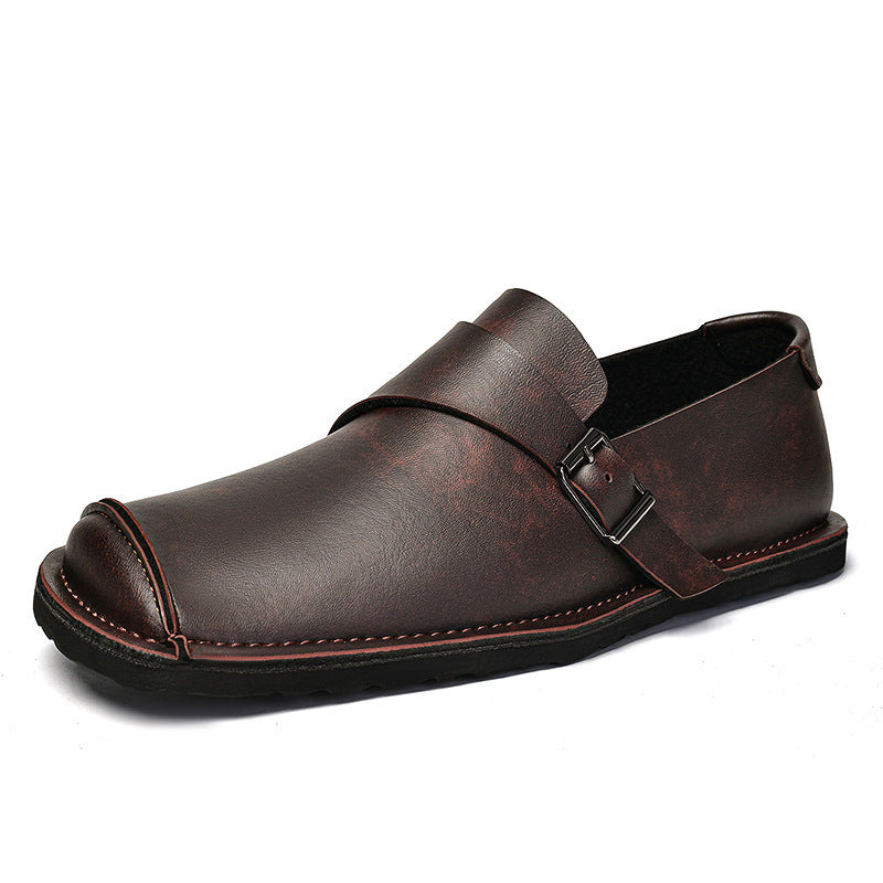 Chaussures casual vintage en cuir style homme