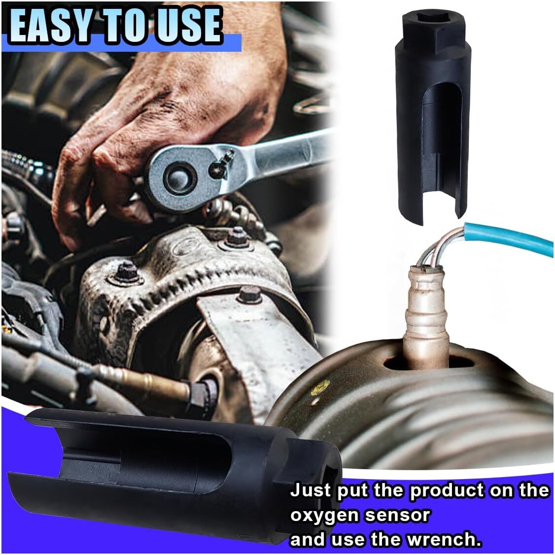1 2 Drive Car Lambda Oxygen Capteur Open Socket Clé outil de suppression 22mm UK