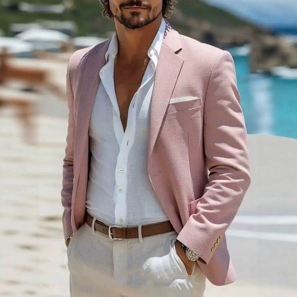 Veste de costume casual mince pour homme