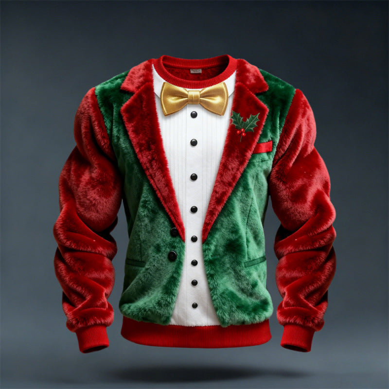Imprimé Flannel Hoodie de Noël pour femmes
