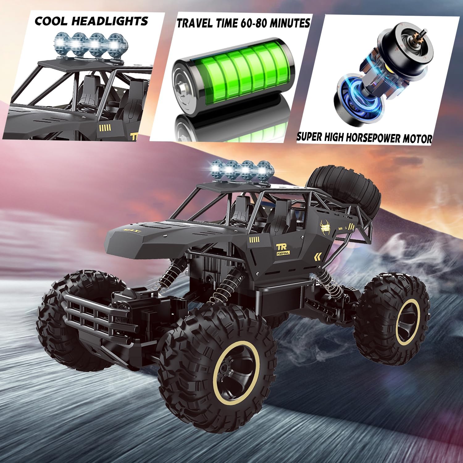 TEMU ne peut pas vendre. UK Rc voiture Rock Crawler rechargeable hors route camion 4WD
